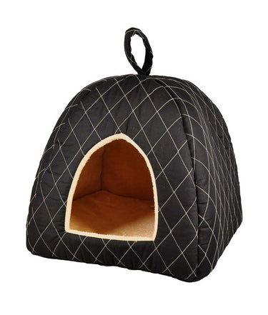 Flamingo Super Deluxe Cat Igloo - BLACK